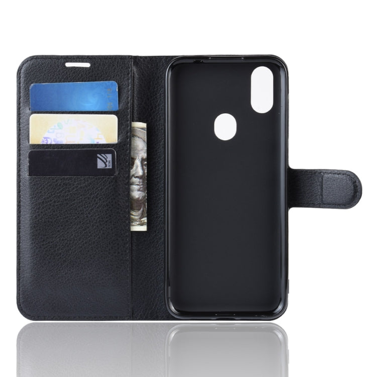 Litchi Texture Horizontal Flip Leather Case for Oukitel C15 Pro, with Wallet & Holder & Card Slots