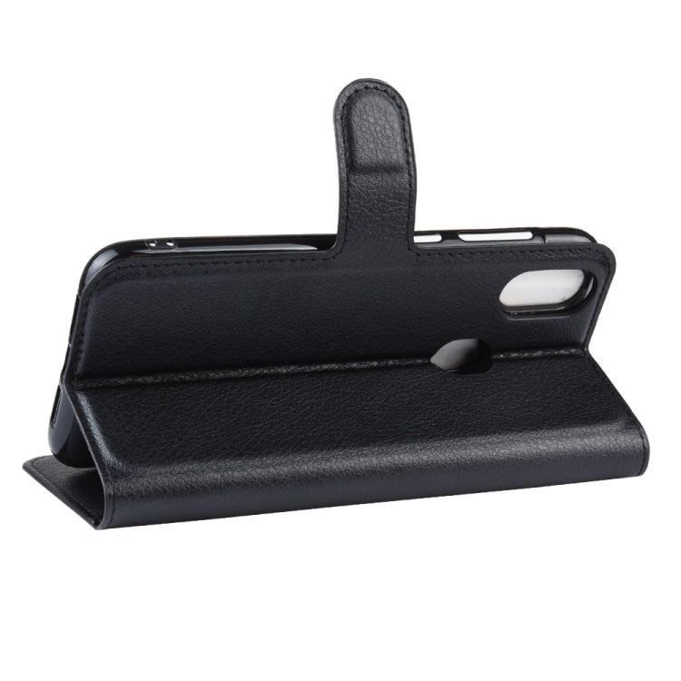 Litchi Texture Horizontal Flip Leather Case for Oukitel C15 Pro, with Wallet & Holder & Card Slots