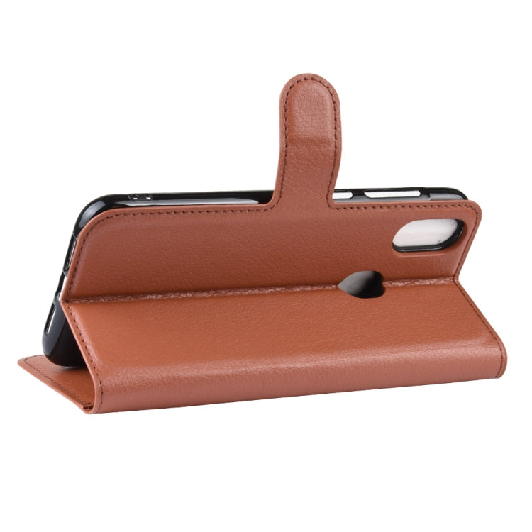 Litchi Texture Horizontal Flip Leather Case for Oukitel C15 Pro, with Wallet & Holder & Card Slots