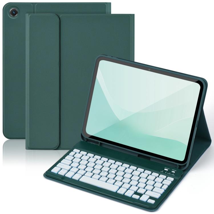 For Samsung Galaxy Tab A9+ Backlit Magnetic Keyboard PC Leather Tablet Case