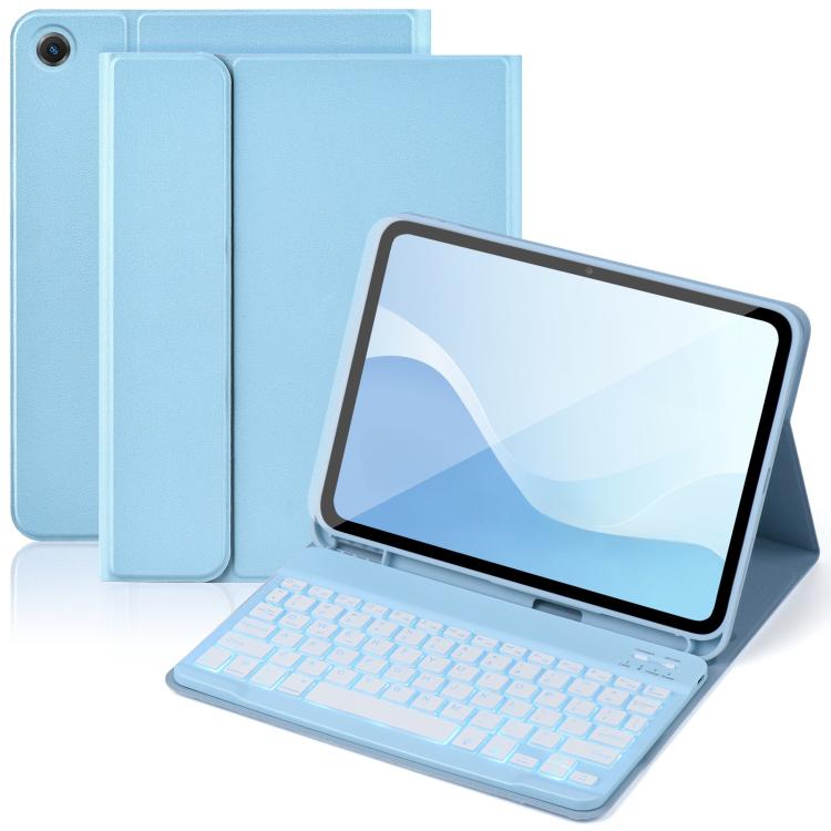 For Samsung Galaxy Tab A9+ Backlit Magnetic Keyboard PC Leather Tablet Case