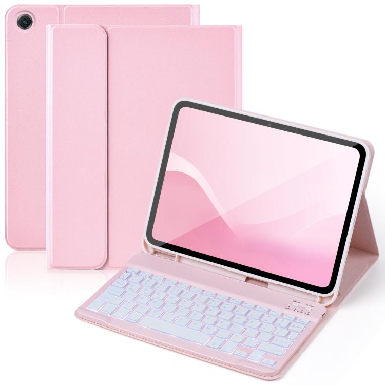 For Samsung Galaxy Tab A9+ Backlit Magnetic Keyboard PC Leather Tablet Case