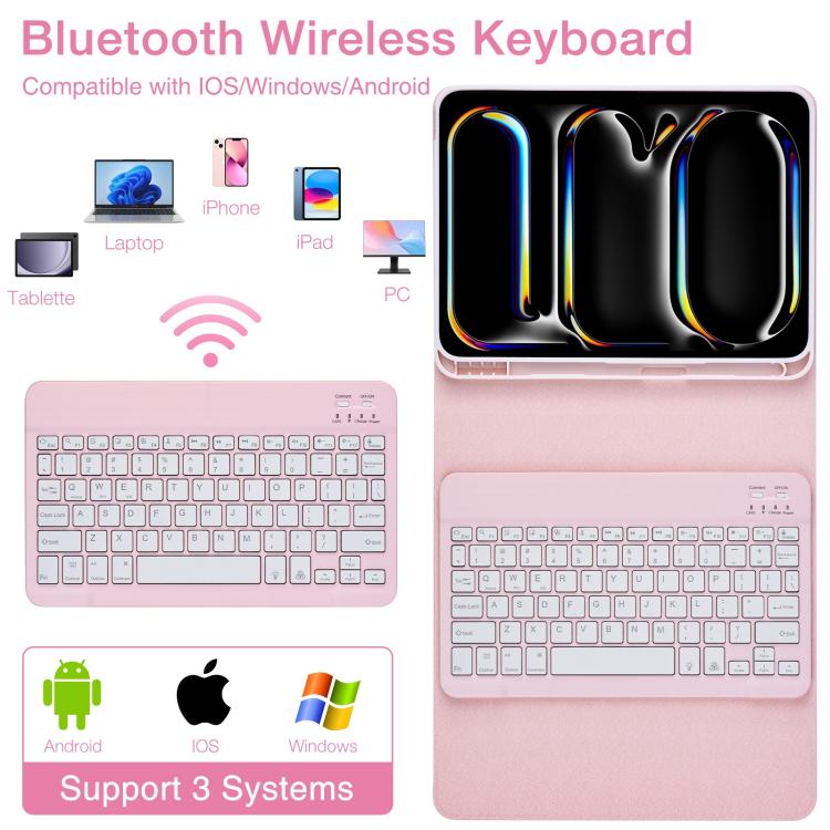 For Samsung Galaxy Tab A9+ Backlit Magnetic Keyboard PC Leather Tablet Case