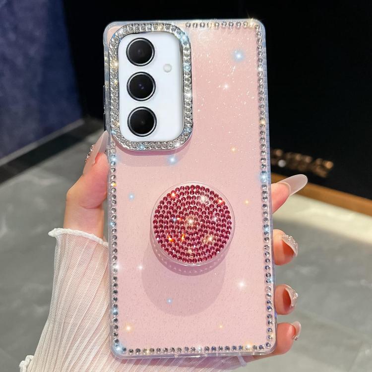 For Samsung Galaxy A56 5G Diamond Glitter Diamond Round Holder Phone Case