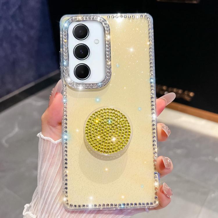 For Samsung Galaxy A56 5G Diamond Glitter Diamond Round Holder Phone Case