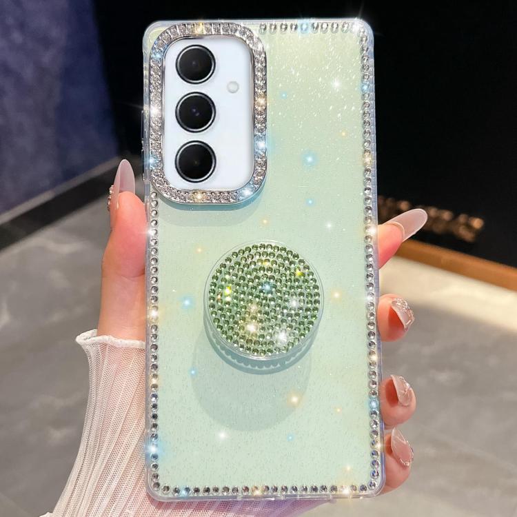 For Samsung Galaxy A56 5G Diamond Glitter Diamond Round Holder Phone Case