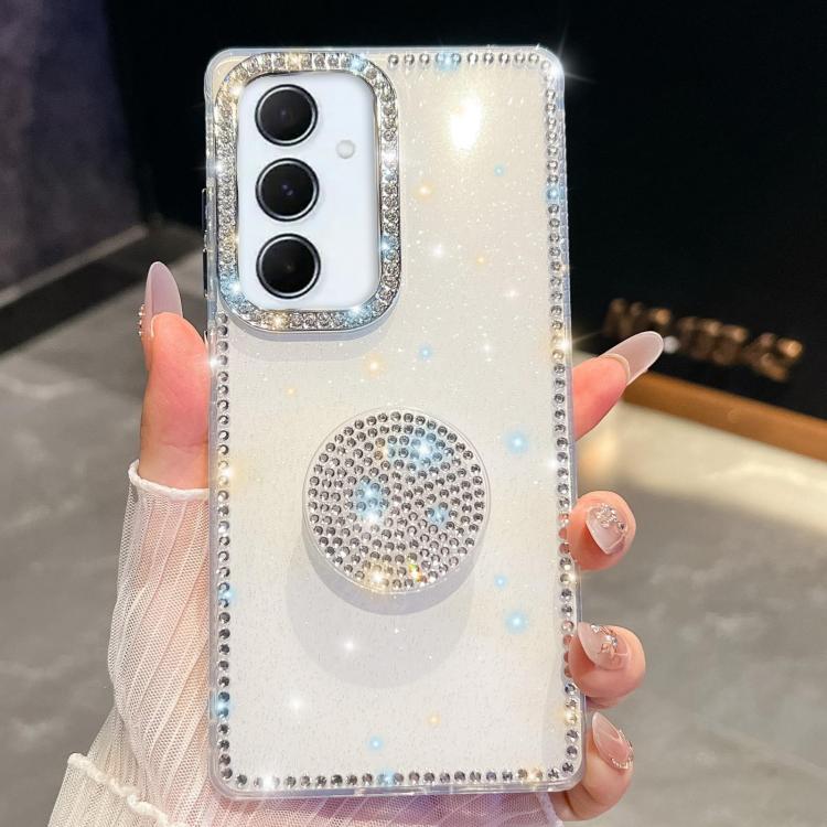 For Samsung Galaxy A56 5G Diamond Glitter Diamond Round Holder Phone Case