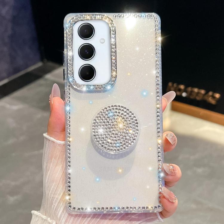 For Samsung Galaxy A56 5G Diamond Glitter Diamond Round Holder Phone Case