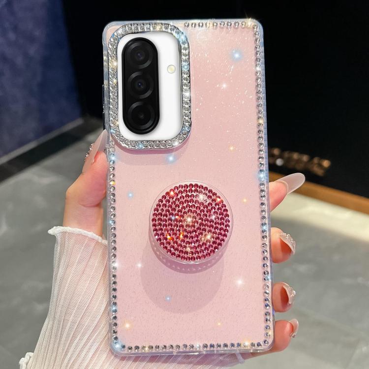 For Samsung Galaxy A26 5G Diamond Glitter Diamond Round Holder Phone Case