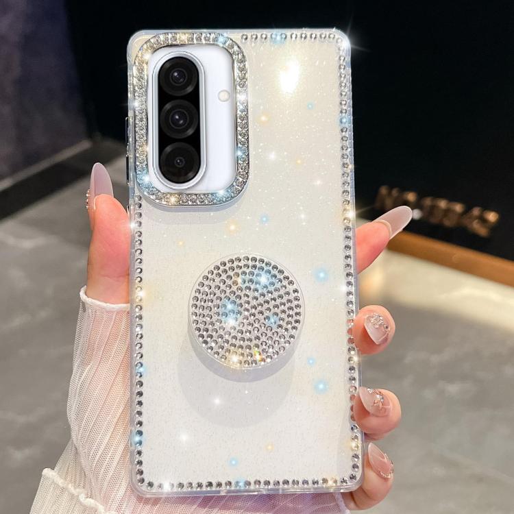 For Samsung Galaxy A36 5G Diamond Glitter Diamond Round Holder Phone Case