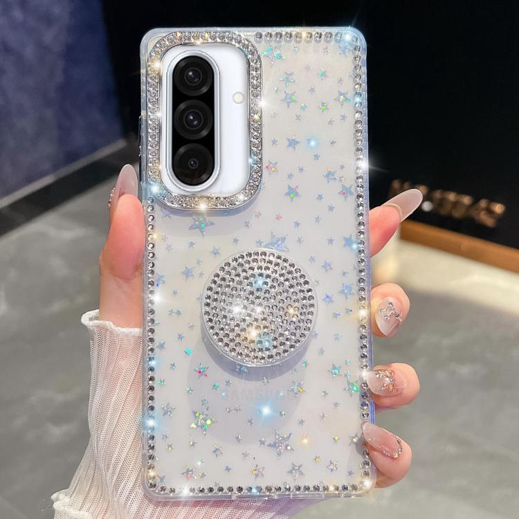 For Samsung Galaxy A36 5G Diamond Glitter Diamond Round Holder Phone Case