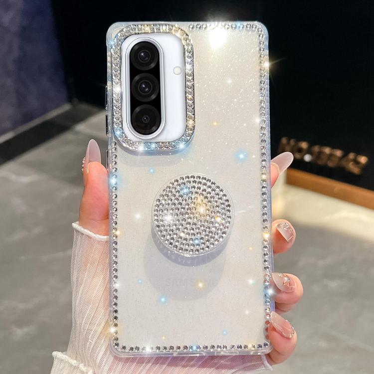 For Samsung Galaxy A36 5G Diamond Glitter Diamond Round Holder Phone Case