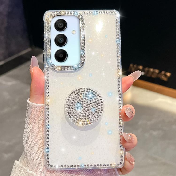 For Samsung Galaxy A15 5G Diamond Glitter Diamond Round Holder Phone Case