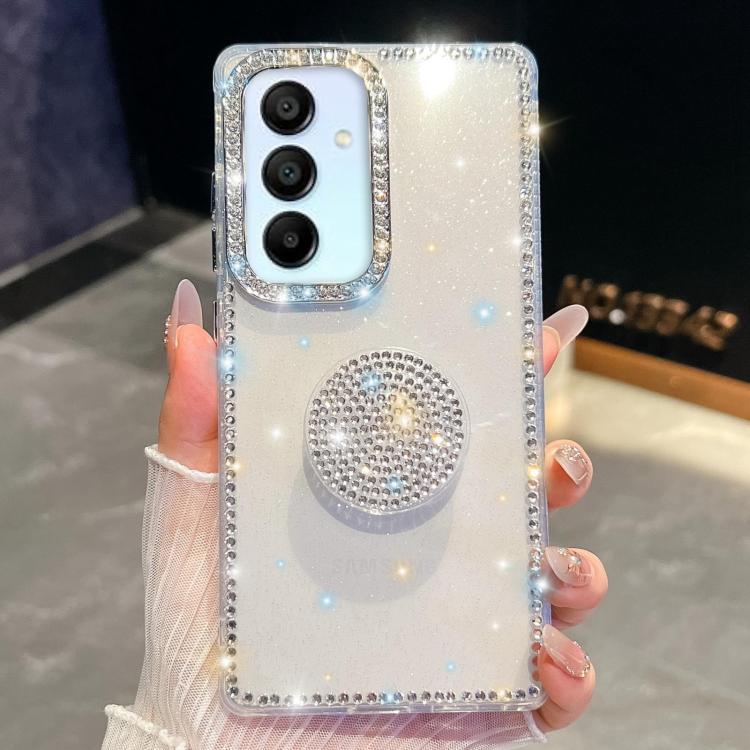 For Samsung Galaxy A15 5G Diamond Glitter Diamond Round Holder Phone Case