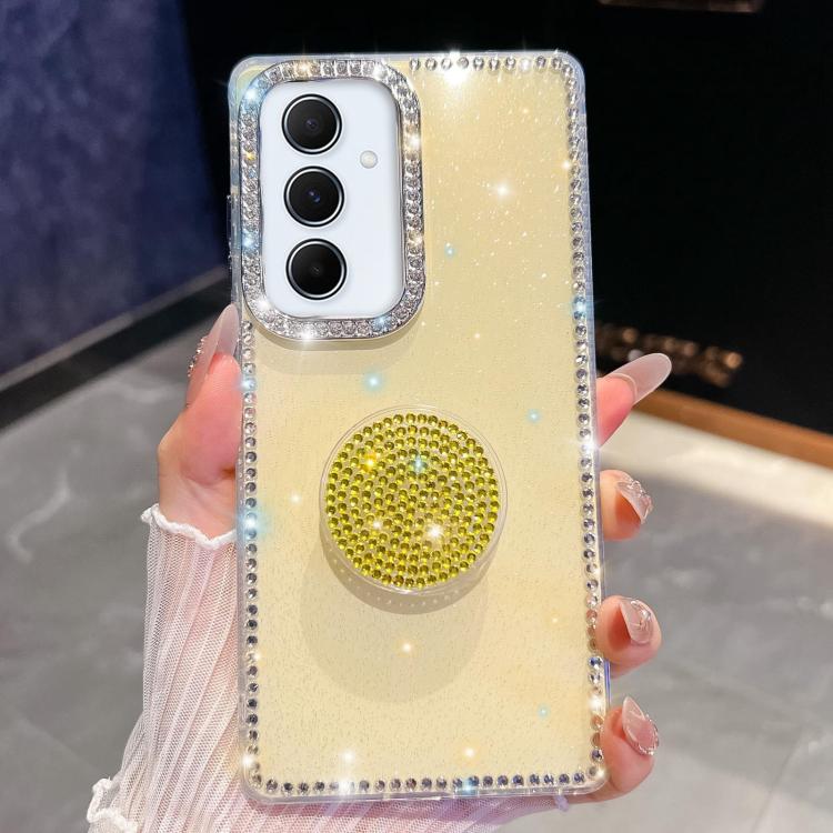 For Samsung Galaxy A55 5G Diamond Glitter Diamond Round Holder Phone Case