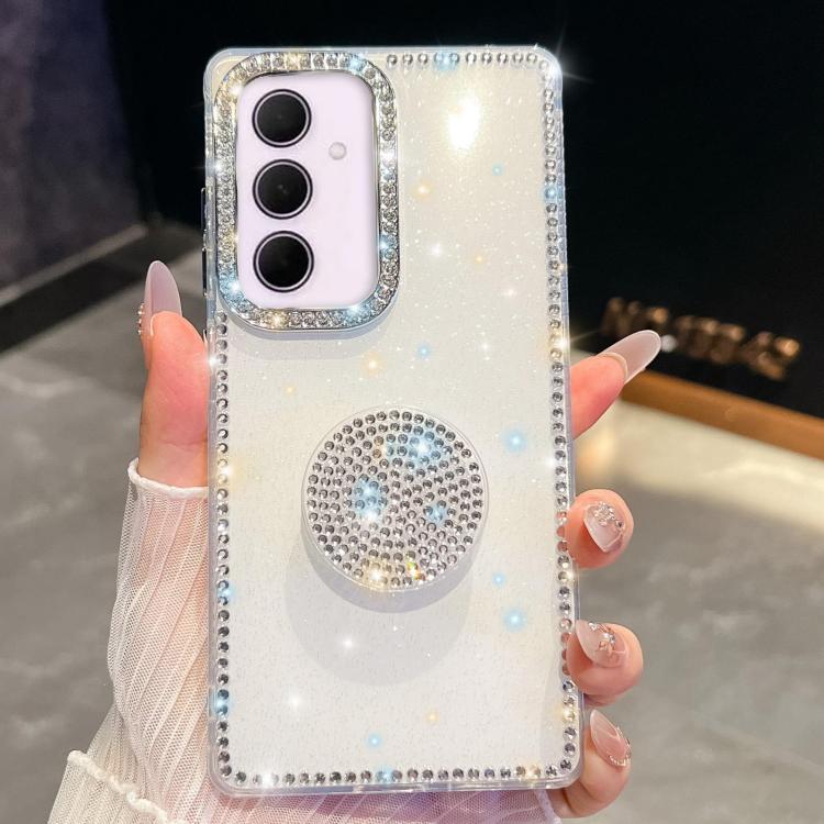 For Samsung Galaxy A35 5G Diamond Glitter Diamond Round Holder Phone Case