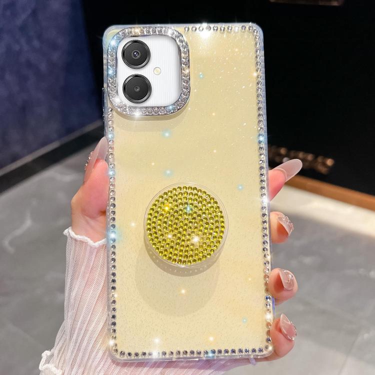 For Samsung Galaxy A07 5G Diamond Glitter Diamond Round Holder Phone Case