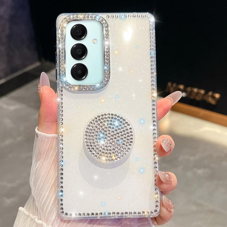 For Samsung Galaxy A17 5G Diamond Glitter Diamond Round Holder Phone Case