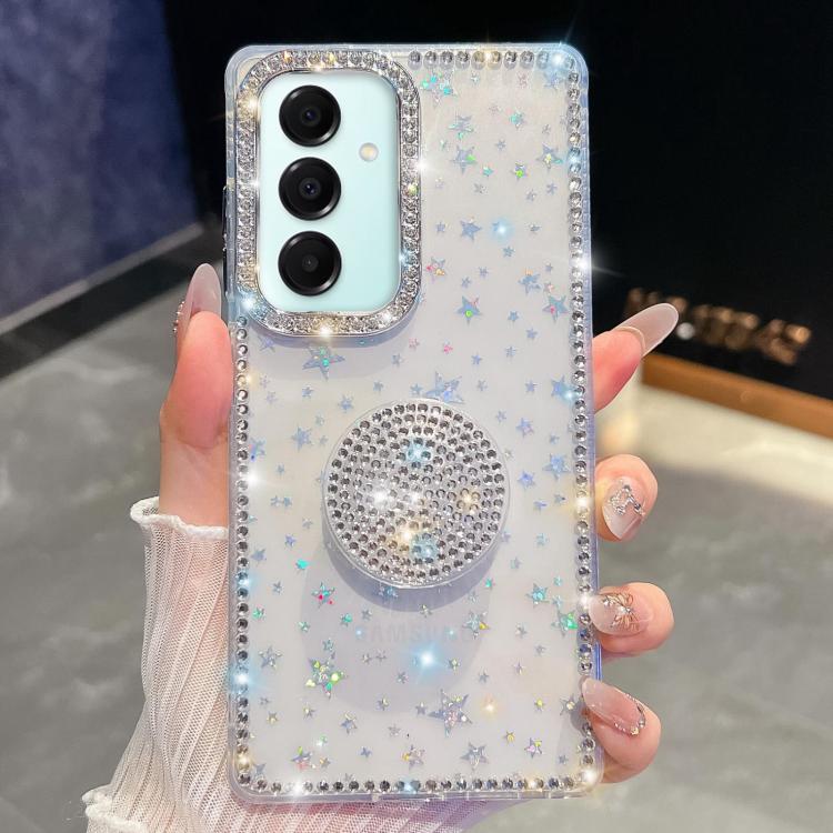 For Samsung Galaxy A17 5G Diamond Glitter Diamond Round Holder Phone Case