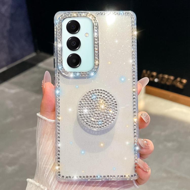 For Samsung Galaxy A17 5G Diamond Glitter Diamond Round Holder Phone Case