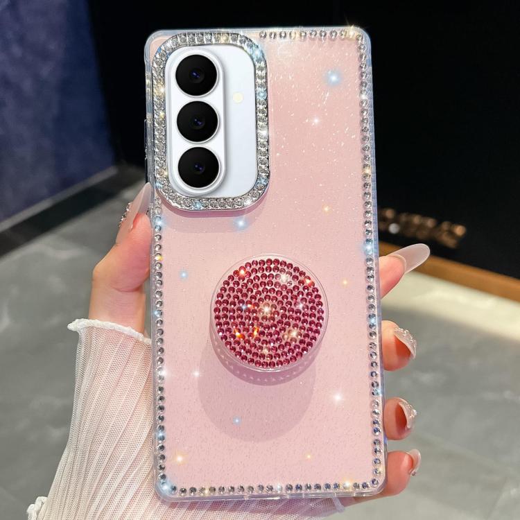 For Samsung Galaxy S26 5G Diamond Glitter Diamond Round Holder Phone Case