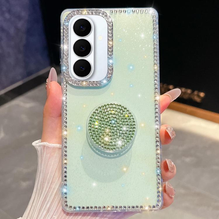 For Samsung Galaxy S26 5G Diamond Glitter Diamond Round Holder Phone Case
