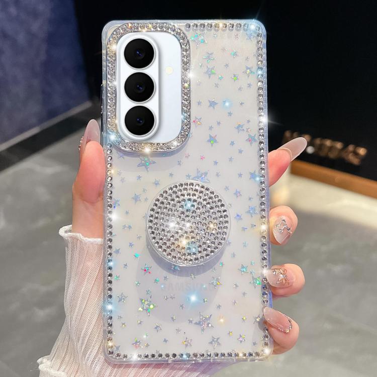 For Samsung Galaxy S26 5G Diamond Glitter Diamond Round Holder Phone Case