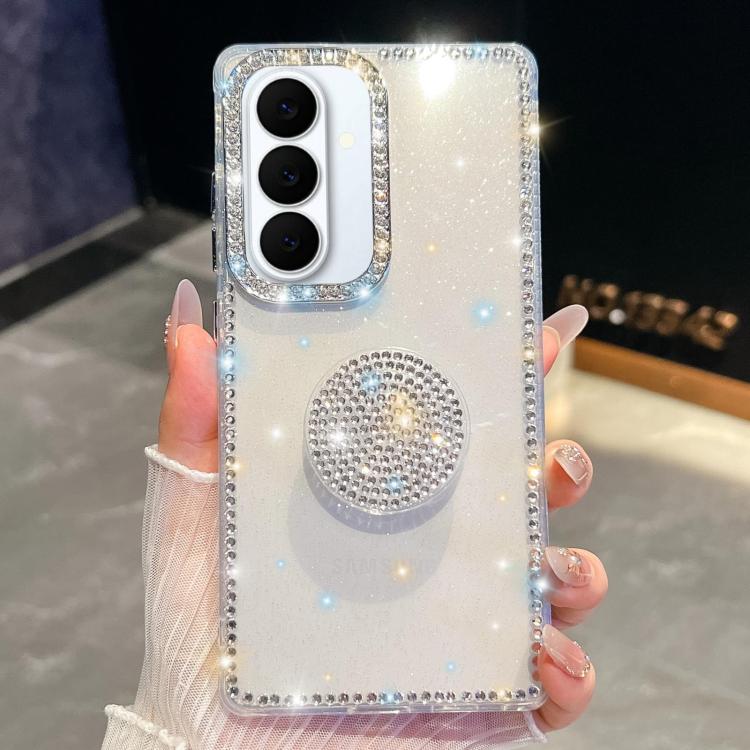 For Samsung Galaxy S26 5G Diamond Glitter Diamond Round Holder Phone Case