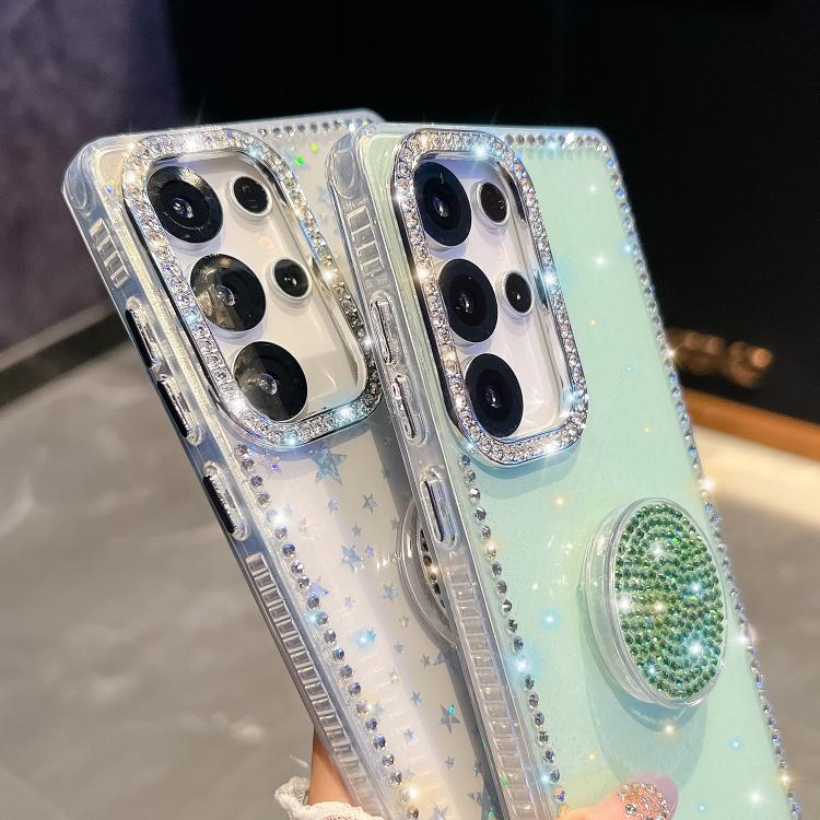 For Samsung Galaxy A55 5G Diamond Glitter Diamond Round Holder Phone Case