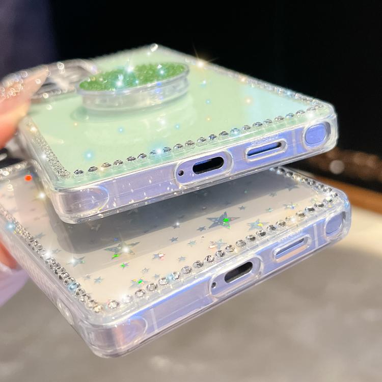 For Samsung Galaxy A55 5G Diamond Glitter Diamond Round Holder Phone Case