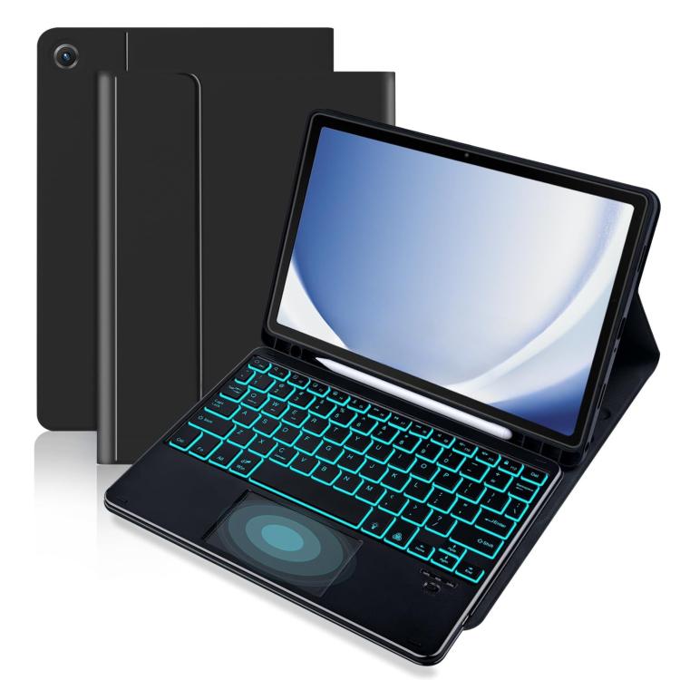 For Samsung Galaxy Tab A9+ Touch Bluetooth Colorful Backlit Keyboard Case