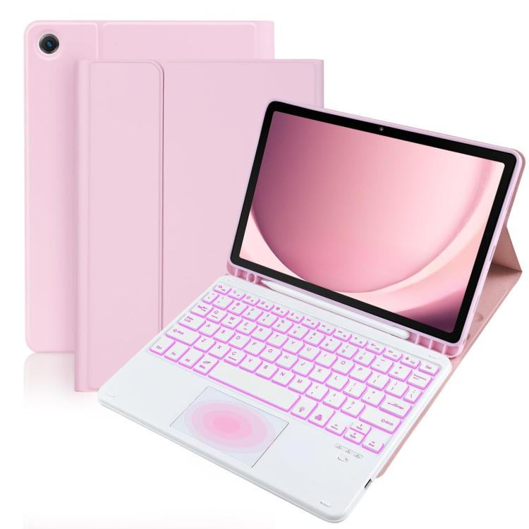 For Samsung Galaxy Tab A8 2021 Touch Bluetooth Colorful Backlit Keyboard Case