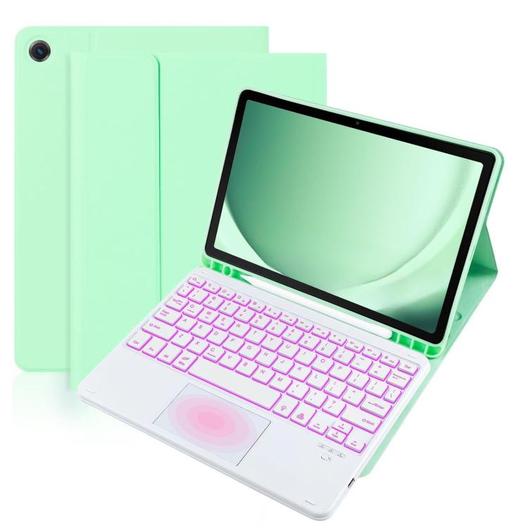 For Samsung Galaxy Tab A8 2021 Touch Bluetooth Colorful Backlit Keyboard Case