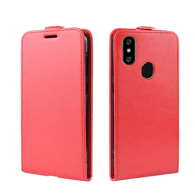 Crazy Horse Vertical Flip Leather Protective Case for Oukitel C15 Pro