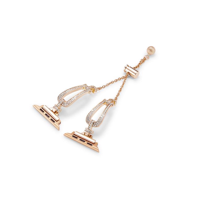 For Apple Watch 46mm / 49mm / 45mm / 44mm U-Shaped Diamond Bracelet Zinc Alloy Watch Band
