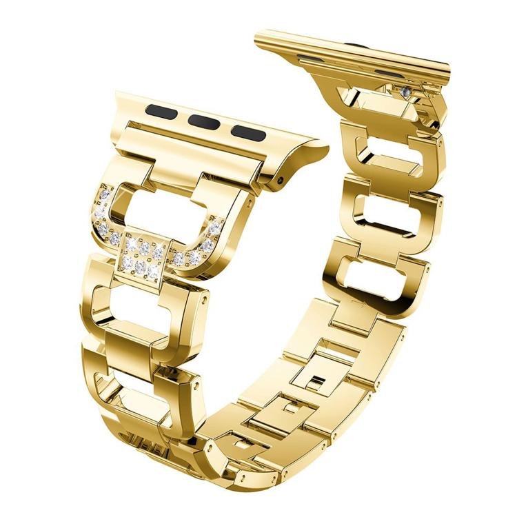 For Apple Watch 42mm / 41mm / 40mm / 38mm Square Diamond Zinc Alloy Watch Band