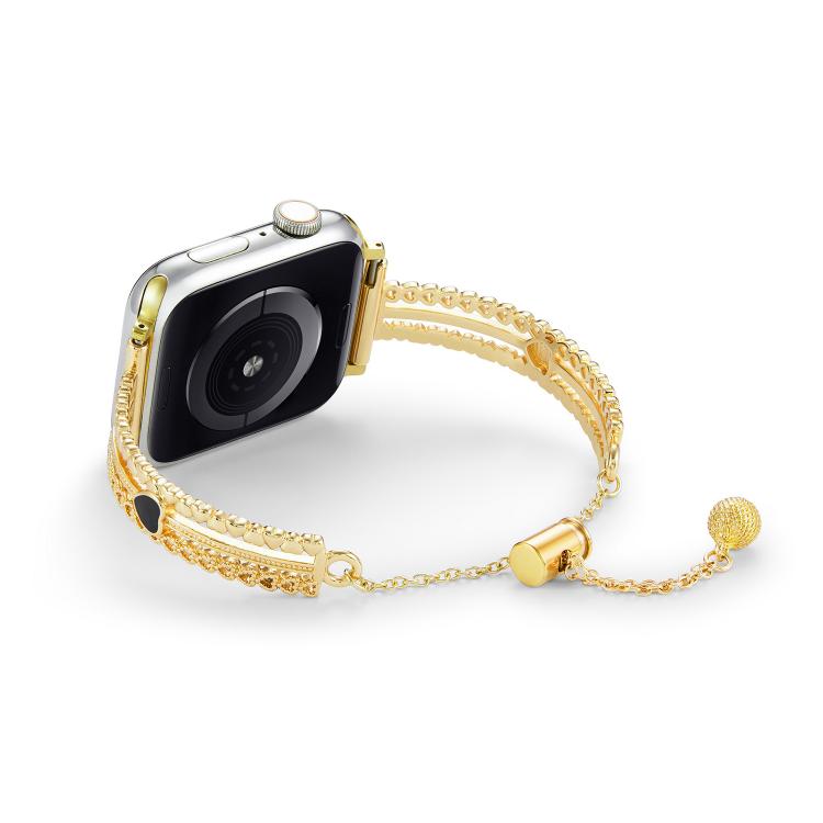 For Apple Watch 42mm / 41mm / 40mm / 38mm White Stone Love Bracelet Zinc Alloy Watch Band