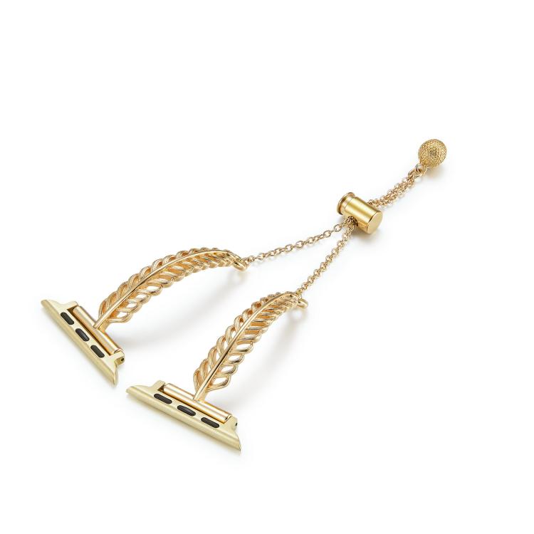 For Apple Watch 42mm / 41mm / 40mm / 38mm Metal Feather Copper Zinc Alloy Watch Band