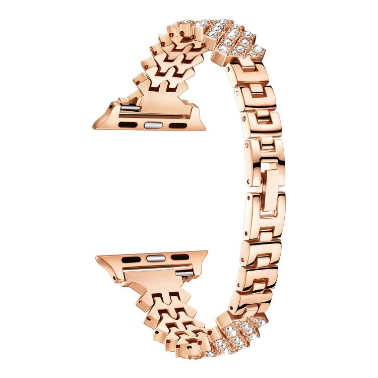 For Apple Watch 46mm / 49mm / 45mm / 44mm Rhombic Diamond Zinc Alloy Watch Band