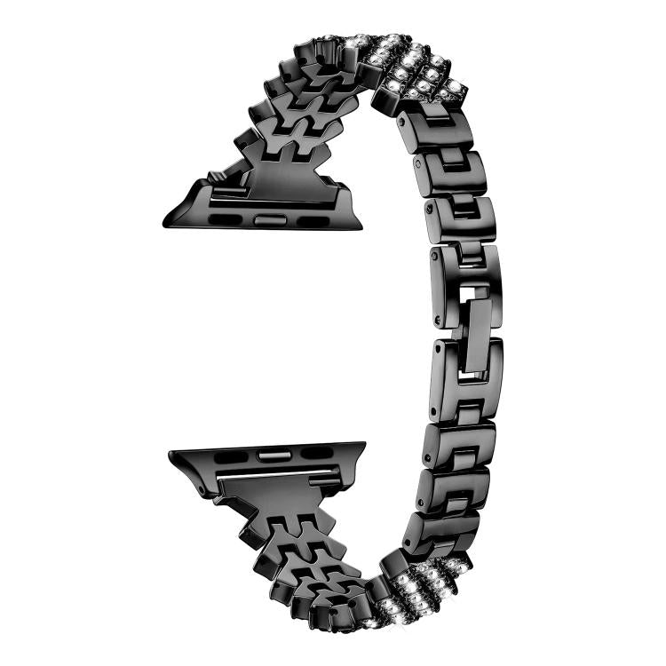 For Apple Watch 42mm / 41mm / 40mm / 38mm Rhombic Diamond Zinc Alloy Watch Band