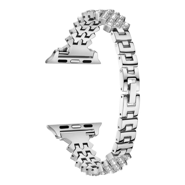 For Apple Watch 42mm / 41mm / 40mm / 38mm Rhombic Diamond Zinc Alloy Watch Band