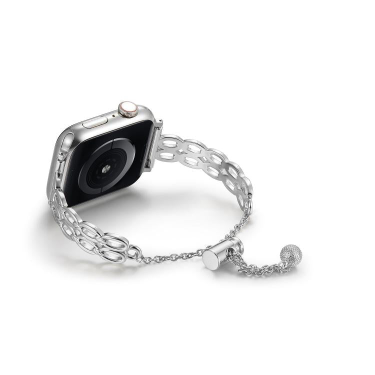 For Apple Watch 42mm / 41mm / 40mm / 38mm Double Ring Chain Zinc Alloy Watch Band