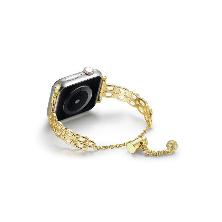 For Apple Watch 42mm / 41mm / 40mm / 38mm Double Ring Chain Zinc Alloy Watch Band