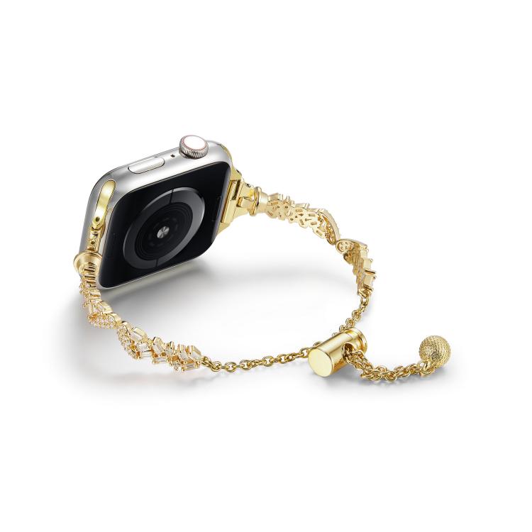 For Apple Watch 46mm / 49mm / 45mm / 44mm Wings Crushed Diamonds Zinc Alloy Watch Band