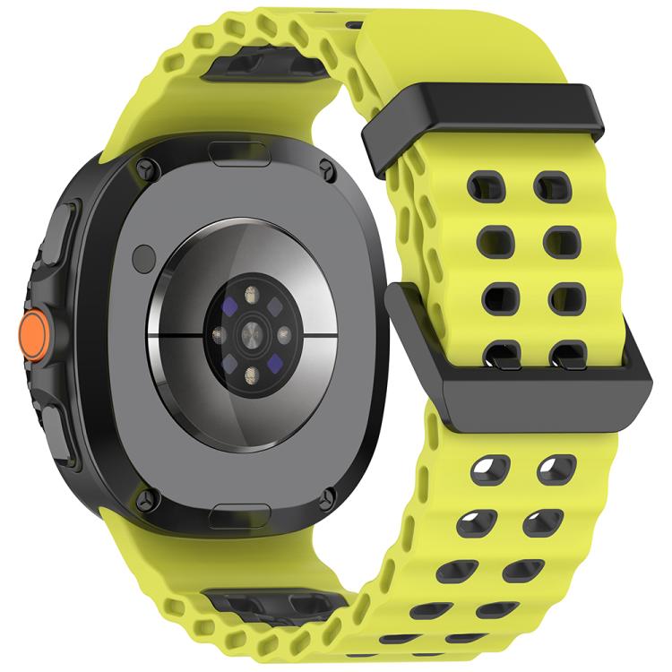 For Samsung Galaxy Watch8 / Watch8 Classic Marine Dual Buckle Two Color Silicone Watch Band