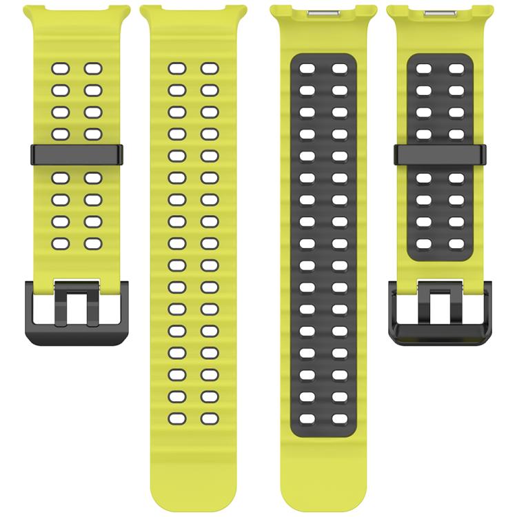 For Samsung Galaxy Watch8 / Watch8 Classic Marine Dual Buckle Two Color Silicone Watch Band