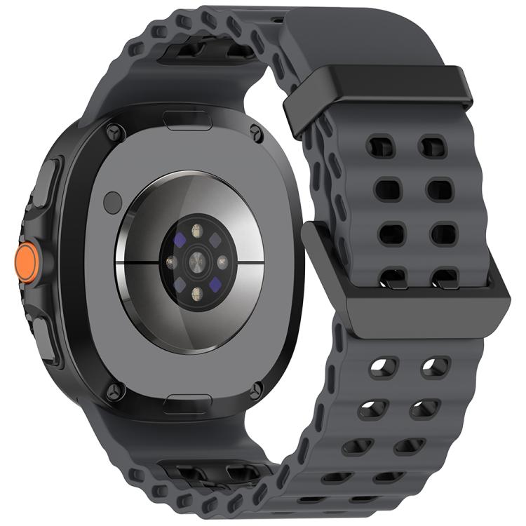 For Samsung Galaxy Watch8 / Watch8 Classic Marine Dual Buckle Two Color Silicone Watch Band