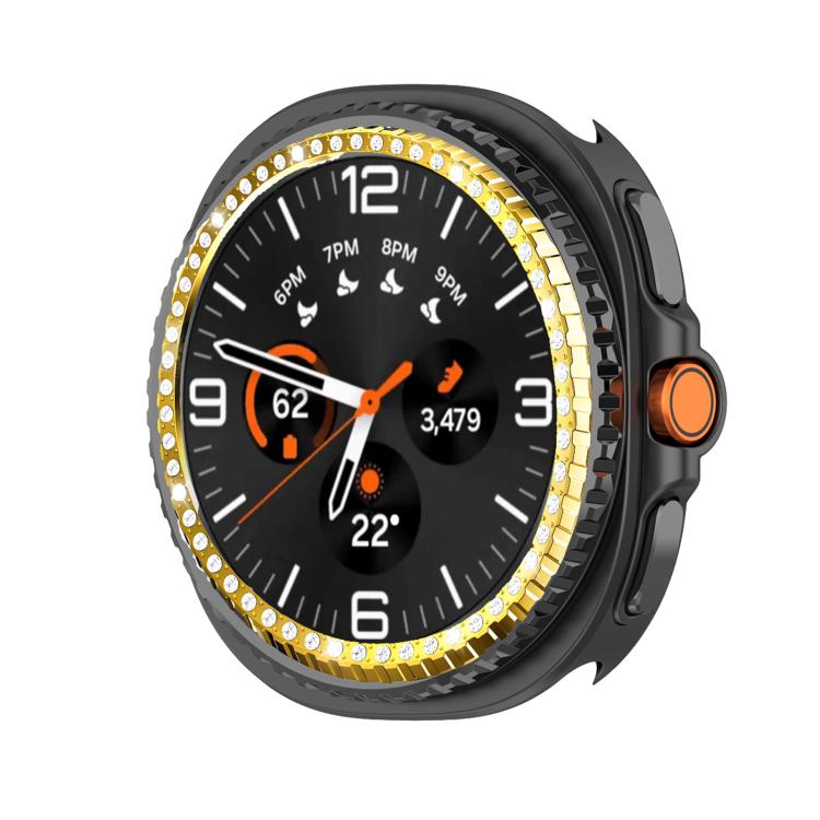 For Samsung Galaxy Watch8 Classic 46mm Single Row Diamond Metal Watch Protection Ring