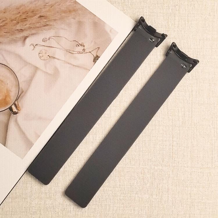 For Xiaomi Smart Band 10 / 9 / 8 Lychee Texture Soft Magnetic Silicone Watch Band