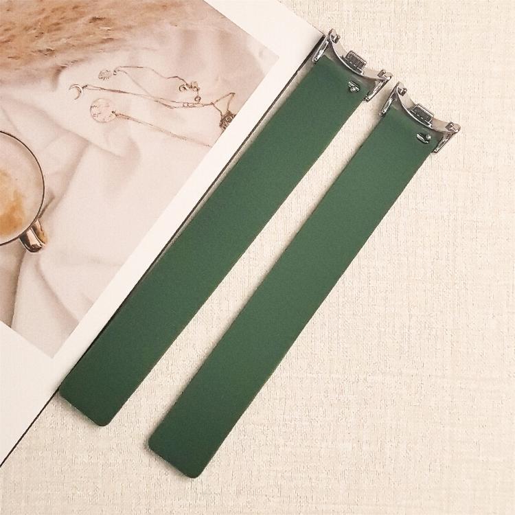 For Xiaomi Smart Band 10 / 9 / 8 Lychee Texture Soft Magnetic Silicone Watch Band